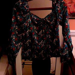 Colorful floral top